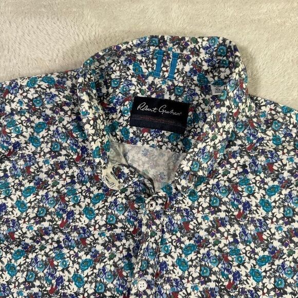Robert Graham‎ Mens XL Modern Americana Geometric Floral Disco Casual Adult EUC - Picture 1 of 8